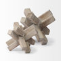 68646 - Vega II (Large) 7L x 7W Natural Wood Jack Object