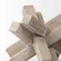 68646 - Vega II (Large) 7L x 7W Natural Wood Jack Object
