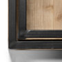 68647 - Ross Set of 2 Natural Wood W/ Black Metal Nesting Trays