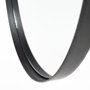 68560 - Collie 20x26 Round Black Metal Frame Mirror