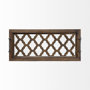 57670 - Stotonic 35L x 16W Brown Wood W Glass Top Rectangular Serving Tray