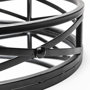 67237 - Piers (Set of 2) Black Metal Mirrored Round Trays