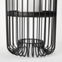 67895 - Velo II Large Black Metal Cylindrical Table Candle Holder 