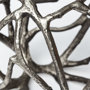 68411 - Sphaira I Small 5L x 5W Silver Cast Aluminum Decorative Tree Branch Orb