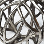 68412 - Sphaira II Large 7L x 7W Silver Cast Aluminum Decorative Tree Branch Orb