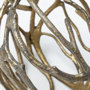 68413 - Sphaira Noir I Small 5L x 5W Gold Cast Aluminum Decorative Tree Branch Orb
