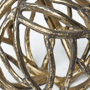 68414 - Sphaira Noir II Large 7L x 7W Gold Cast Aluminum Decorative Tree Branch Orb