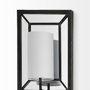 68423-AB - Noah 12.2x55 Black Metal w/White Fabric Shade Rectangular Wall Sconce 