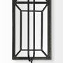 68423-AB - Noah 12.2x55 Black Metal w/White Fabric Shade Rectangular Wall Sconce 