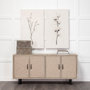 68435 - Niobe (Set of 2) 16L x 11W Gray Wooden Nesting Boxes