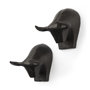 69077 - Tauro IV (Set of 2) Black Cast Aluminum Raging Bull Wall Decor