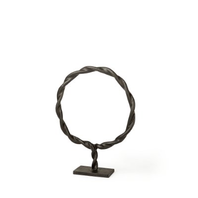 69079 - Rizwan (Small) Black Aluminum Braided Circular Object