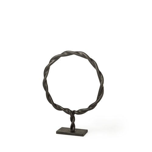 69079 - Rizwan (Small) Black Aluminum Braided Circular Object