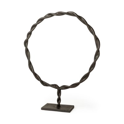 69080 - Rizwan (Large) Black Aluminum Braided Circular Object