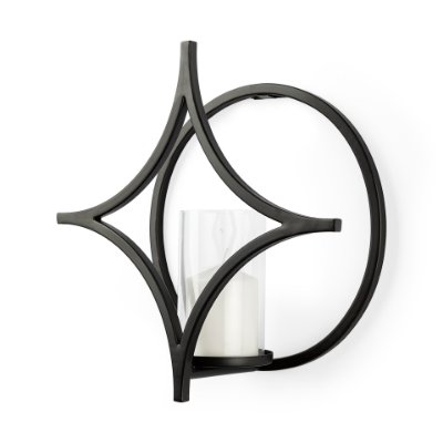 69082 - Lyra I Black Wall Candle Holder