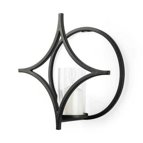69082 - Lyra I Black Wall Candle Holder