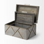 68435 - Niobe (Set of 2) 16L x 11W Gray Wooden Nesting Boxes