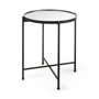 69339 - Samantha (Small) Black Mirror Top  Accent Table