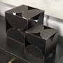 68802 - Darren (Small) 6L x 6W Black Metal Decorative Cube