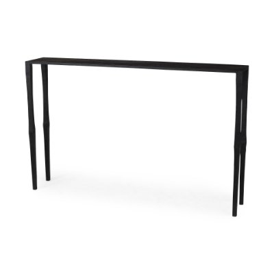 69257 - Timothy  48.0 X 8.0 X 30.0 Ebony Black Iron Console Table