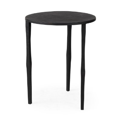 69258 - Timothy 16.0L x 16.0W X 20.0H Ebony Black Iron Side Table