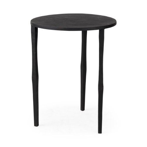 69258 - Timothy 16.0L x 16.0W X 20.0H Ebony Black Iron Side Table