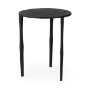 69258 - Timothy 16.0L x 16.0W X 20.0H Ebony Black Iron Side Table