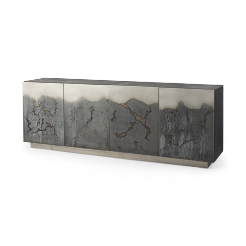 69260 - Roxdale 82.0L x 18.0W x 29.0H Acid Wash Metal Sideboard