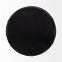57237 - Kimbel 24L x 24W Black Metal Mirrored Base Round Tray
