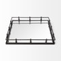 57238 - Christa 22L x 22W Black Metal Mirrored Base Square Tray
