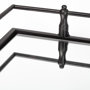 57238 - Christa 22L x 22W Black Metal Mirrored Base Square Tray