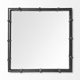 57238 - Christa 22L x 22W Black Metal Mirrored Base Square Tray