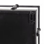 57238 - Christa 22L x 22W Black Metal Mirrored Base Square Tray