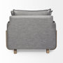 68715 - Roy II Castlerock Gray Upholstered and Brown Wood Frame Arm Chair