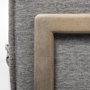 68715 - Roy II Castlerock Gray Upholstered and Brown Wood Frame Arm Chair