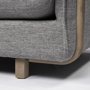 68715 - Roy II Castlerock Gray Upholstered and Brown Wood Frame Arm Chair