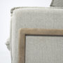 68716 - Roy II Frost Gray Upholstered and Brown Wood Frame Arm Chair