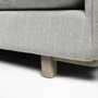 68716 - Roy II Frost Gray Upholstered and Brown Wood Frame Arm Chair