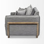 68715 - Roy II Castlerock Gray Upholstered and Brown Wood Frame Arm Chair