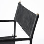 68797 - Direttore Black Iron Frame Black Leather Dining Chair