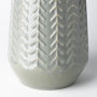 68818 - Gemma III Metal Glossy Green/Gray Chevron Vase