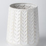 68819 - Gemma II Metal Glossy White Chevron Vase