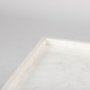 68843-AB - Nathan II 18" x 20" Square Top White Marble and Black Metal End/Side Table 