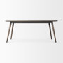 68844 - Nicholas II 72x39 Brown Solid Wood Top Metal/Wood Leg Dining Table