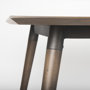 68844 - Nicholas II 72x39 Brown Solid Wood Top Metal/Wood Leg Dining Table