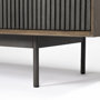 68845 - Grace I Two-Toned Brown Solid Wood TV Stand Media Console with Slated Doors, TV up to 82"