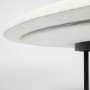 68849-AB - Tanner II 48" Round White Marble Top Black Metal Base Dining Table