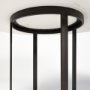68849-AB - Tanner II 48" Round White Marble Top Black Metal Base Dining Table