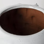 68907 - Julian Small Glossy White Ceramic Spoked Vase 
