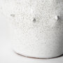 68907 - Julian Small Glossy White Ceramic Spoked Vase 